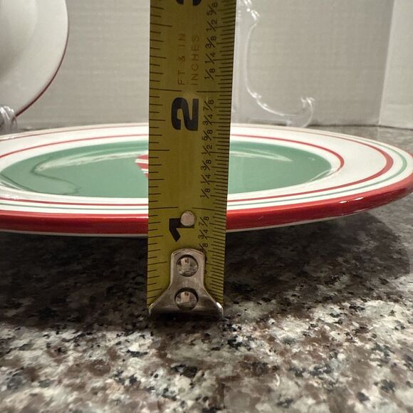 St. Nicholas Square Candy Greetings Candy Cane Plates 9" Set of 2 (two) - Picture 12 of 12